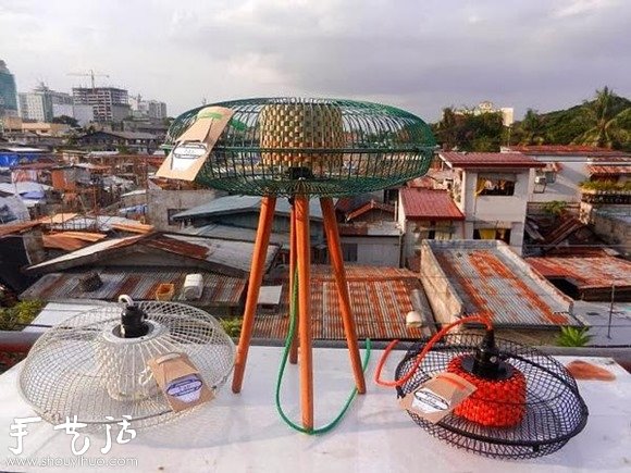 舊風(fēng)扇手工制作燈具 既環(huán)保又能增加收入 -  rpnrmr.com