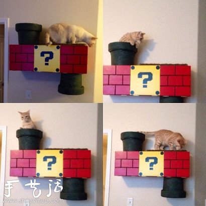 手工達人給貓咪DIY的“任天堂跳臺” -  rpnrmr.com