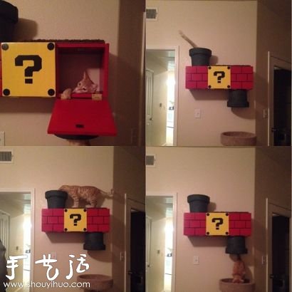 手工達人給貓咪DIY的“任天堂跳臺” -  rpnrmr.com