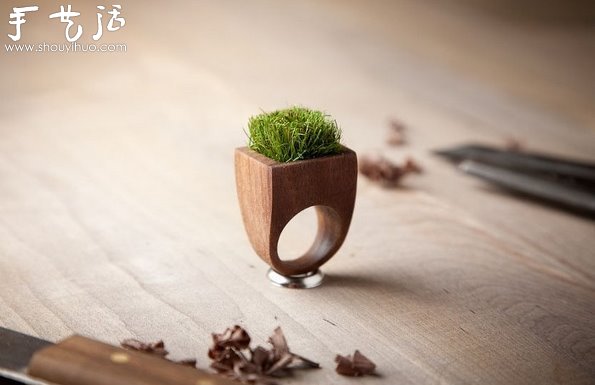 選用實(shí)心胡桃木雕刻制作的戒指 -  rpnrmr.com