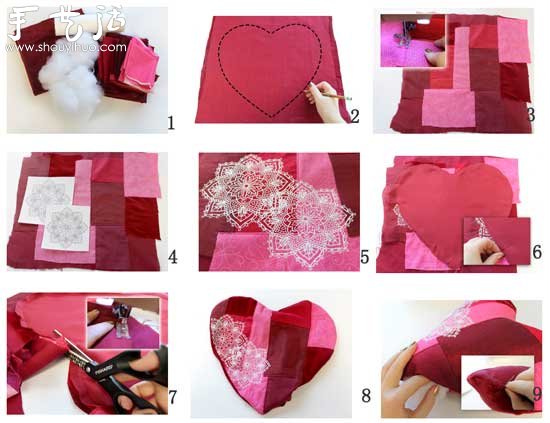 自制心形抱枕 心形抱枕DIY制作 -  rpnrmr.com