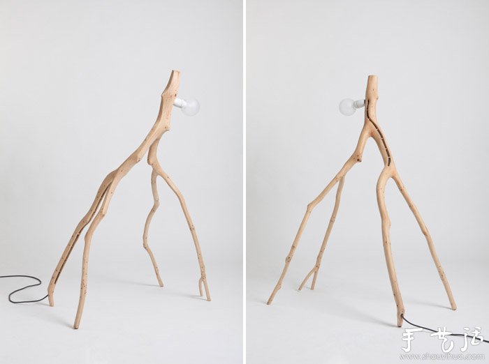 樹枝手工制作獨(dú)一無二的燈具 -  rpnrmr.com