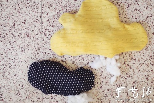 小清新云朵靠枕手工制作 -  rpnrmr.com