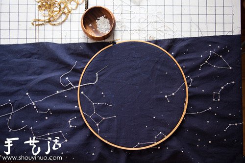 刺繡DIY星空桌墊/桌布的教程 -  rpnrmr.com