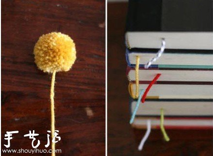 自制書簽 DIY制作可愛的毛線球書簽 -  rpnrmr.com