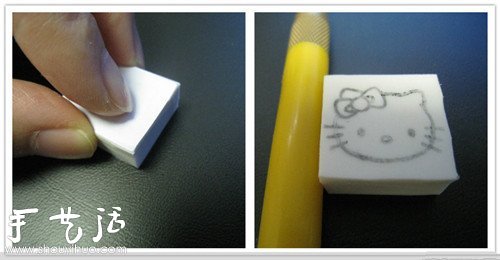 Hello Kitty橡皮章手工制作教程 -  rpnrmr.com