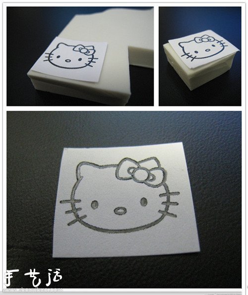 Hello Kitty橡皮章手工制作教程 -  rpnrmr.com