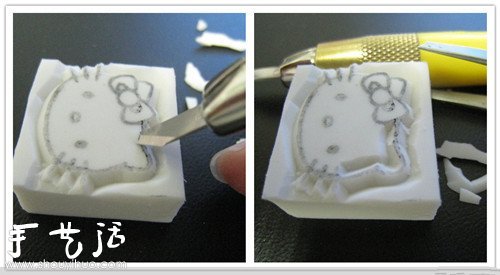 Hello Kitty橡皮章手工制作教程 -  rpnrmr.com