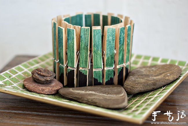 木夾子手工DIY簡(jiǎn)約蠟燭罐/筆筒 -  rpnrmr.com