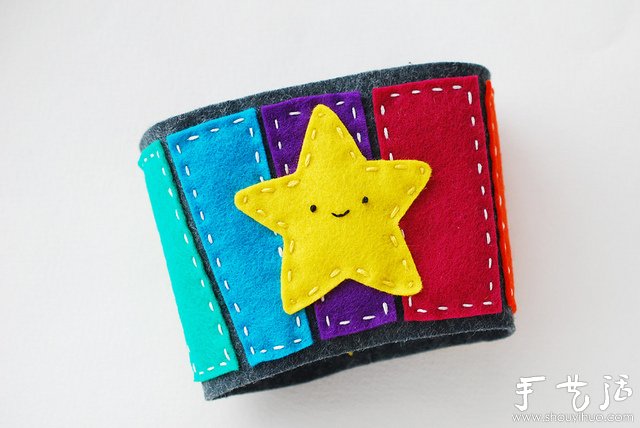 可愛的五星圖案杯套手工制作 -  rpnrmr.com