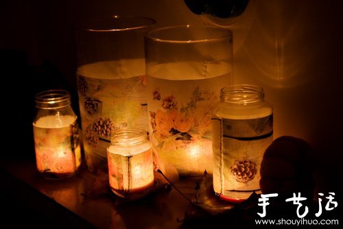 玻璃瓶變廢為寶DIY漂亮蠟燭杯 -  rpnrmr.com