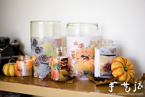玻璃瓶變廢為寶DIY漂亮蠟燭杯 -  rpnrmr.com