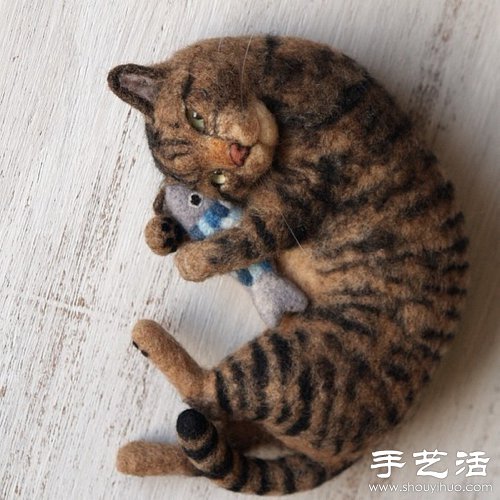 日本手工達(dá)人的貓咪羊毛氈作品 -  rpnrmr.com