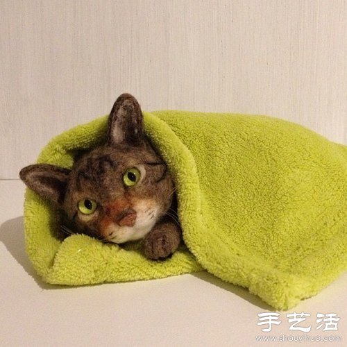 日本手工達(dá)人的貓咪羊毛氈作品 -  rpnrmr.com