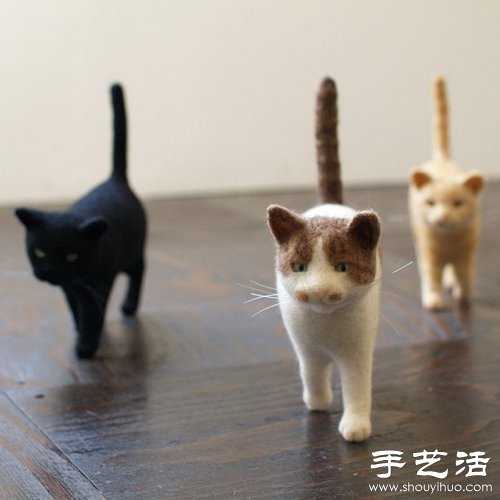 日本手工達(dá)人的貓咪羊毛氈作品 -  rpnrmr.com