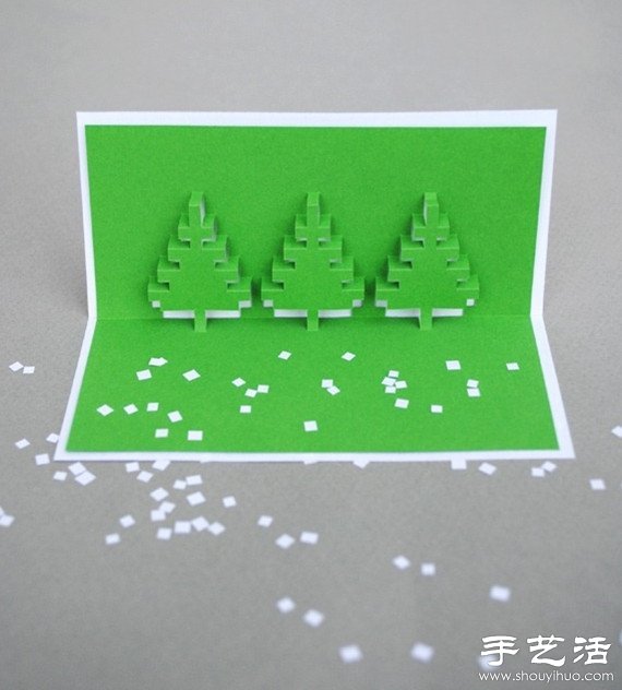 3D圣誕賀卡手工制作教程 -  rpnrmr.com