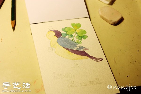 構(gòu)圖+手繪 DIY清新明信片 -  rpnrmr.com
