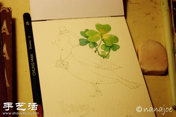 構(gòu)圖+手繪 DIY清新明信片 -  rpnrmr.com