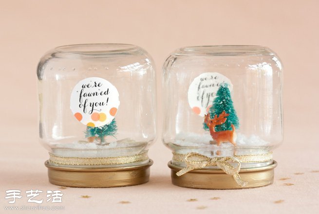 玻璃罐+創(chuàng)意+DIY 制作漂亮的雪景小飾品 -  rpnrmr.com
