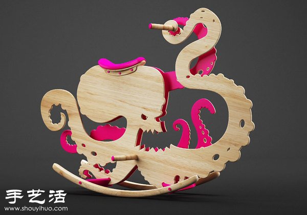 有趣的實(shí)木制作怪獸木馬 -  rpnrmr.com