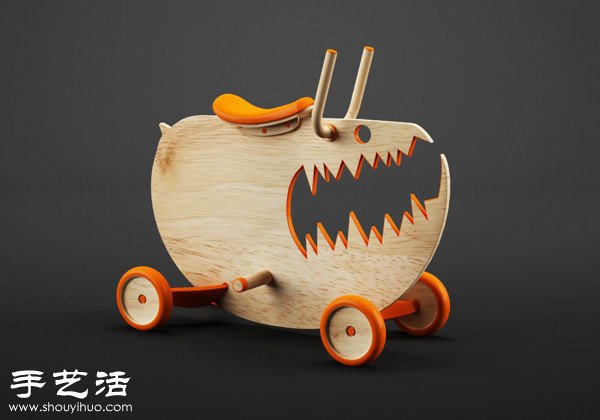 有趣的實(shí)木制作怪獸木馬 -  rpnrmr.com