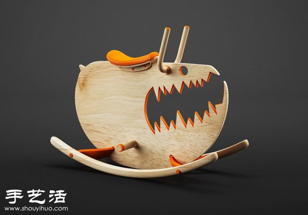 有趣的實(shí)木制作怪獸木馬 -  rpnrmr.com