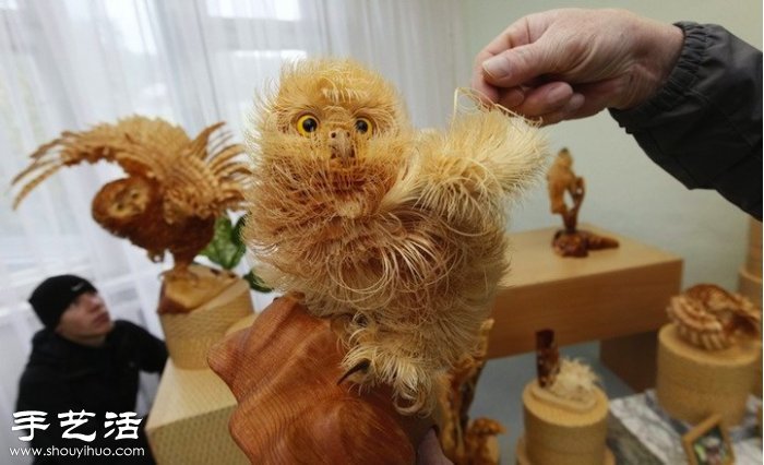 木屑手工制作栩栩如生的動物雕塑 -  rpnrmr.com