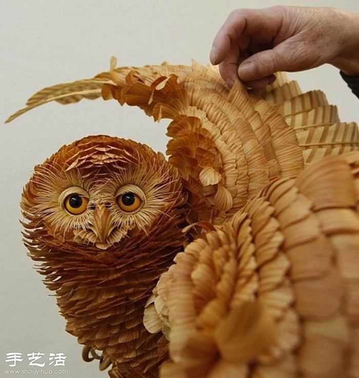 木屑手工制作栩栩如生的動物雕塑 -  rpnrmr.com