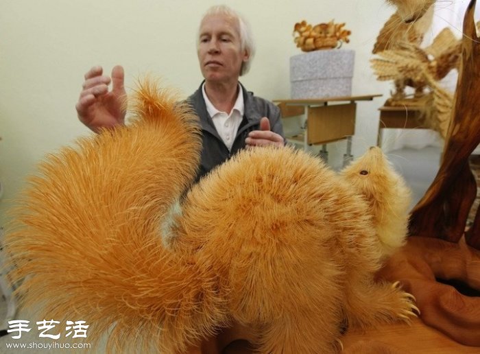 木屑手工制作栩栩如生的動物雕塑 -  rpnrmr.com