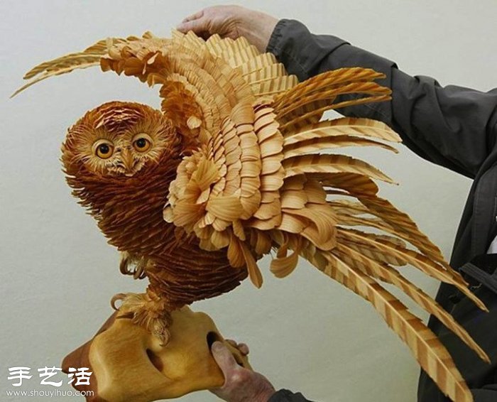 木屑手工制作栩栩如生的動物雕塑 -  rpnrmr.com