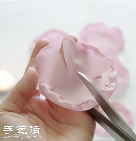 雪紡布+毛線 手工制作布藝牡丹花 -  rpnrmr.com