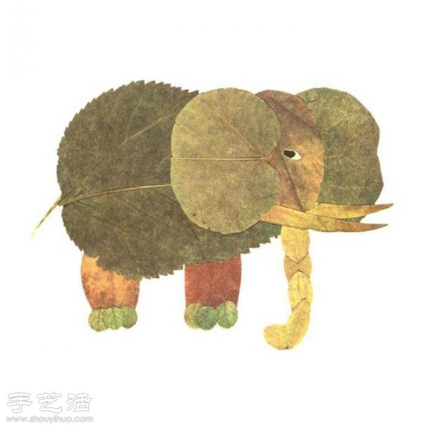 樹(shù)葉+創(chuàng)意 手工制作有趣的拼貼畫(huà) -  rpnrmr.com