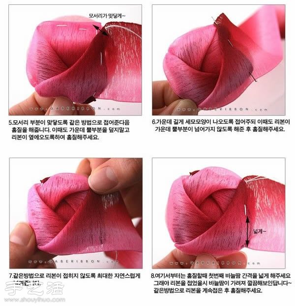 DIY漂亮玫瑰花發(fā)飾 玫瑰花發(fā)飾手工制作 -  rpnrmr.com