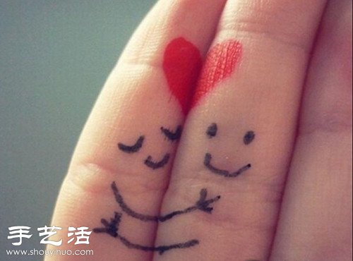 手指+簡(jiǎn)筆畫 DIY另類惡搞“愛(ài)相隨” -  rpnrmr.com