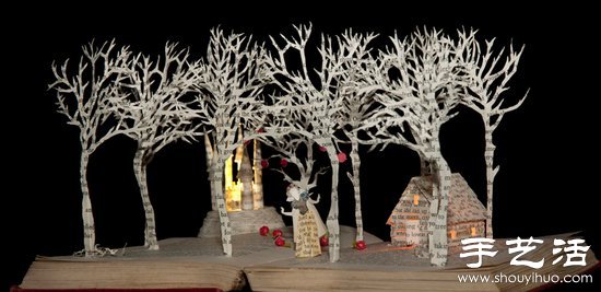 廢舊書本DIY創(chuàng)作驚人紙模作品 -  rpnrmr.com