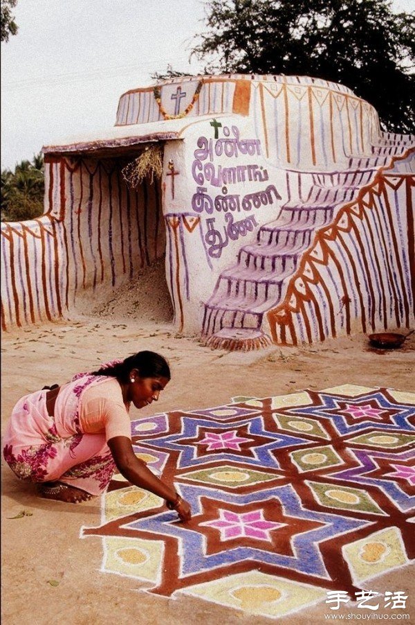 印度TamilNadu邦獨(dú)特的民間藝術(shù)——米粒畫 -  rpnrmr.com