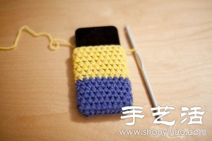 毛線+鉤針 手工制作小黃人手機套 -  rpnrmr.com