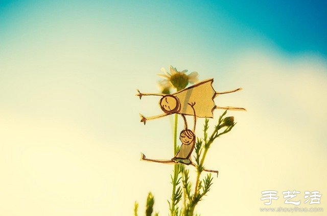 DIY剪紙小人創(chuàng)意攝影 追尋逝去的自由與快樂 -  rpnrmr.com