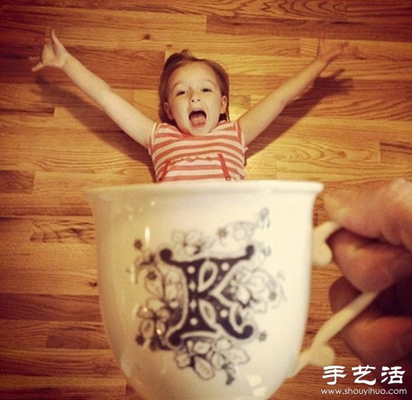 “杯中的小精靈”兒童創(chuàng)意攝影 -  rpnrmr.com