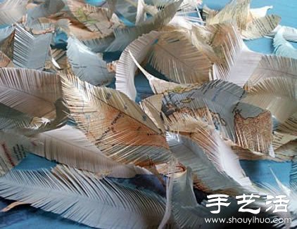 紙張/不織布+鐵絲 手工制作浪漫羽毛 -  rpnrmr.com