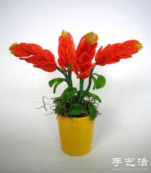 串珠DIY鮮花盆栽 妝點(diǎn)美好家居生活 -  rpnrmr.com