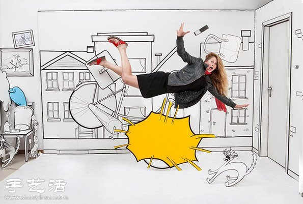 手繪和拼貼畫DIY搞怪有趣生活場(chǎng)景 -  rpnrmr.com