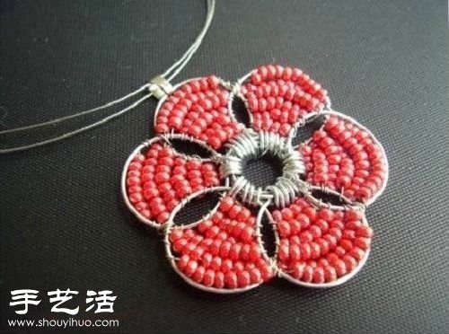 串珠+鐵絲 DIY手工制作漂亮項(xiàng)鏈吊墜 -  rpnrmr.com