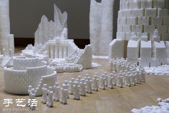 50多萬顆方糖DIY幻想中的未來城市模型 -  rpnrmr.com