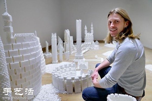 50多萬顆方糖DIY幻想中的未來城市模型 -  rpnrmr.com
