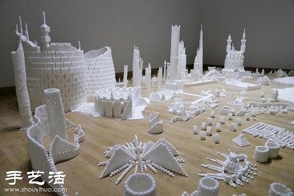 50多萬顆方糖DIY幻想中的未來城市模型 -  rpnrmr.com