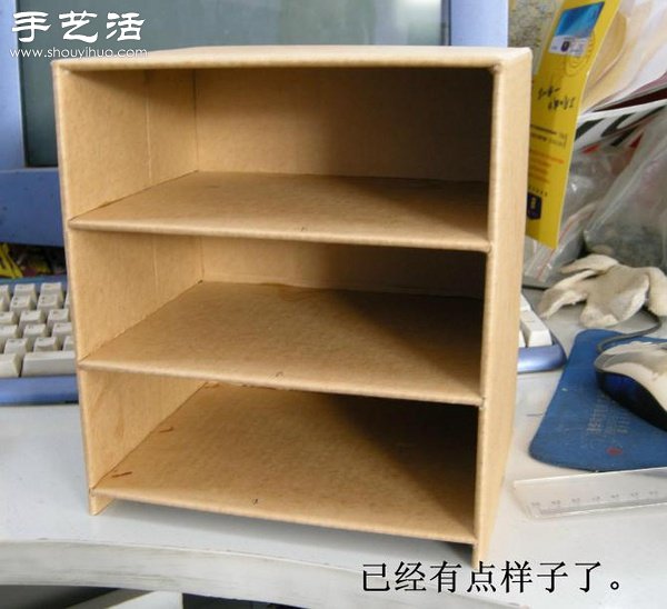 硬紙板廢物利用DIY精致收納柜 -  rpnrmr.com