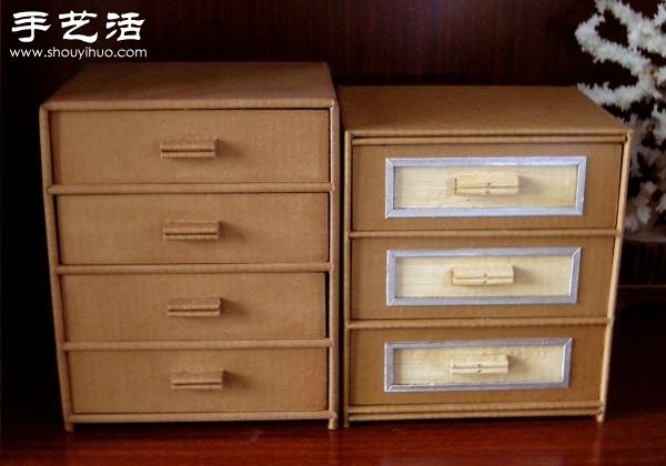 硬紙板廢物利用DIY精致收納柜 -  rpnrmr.com