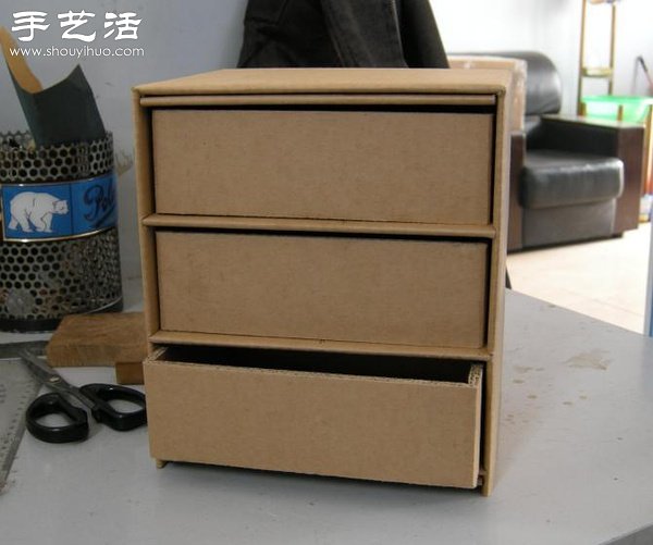 硬紙板廢物利用DIY精致收納柜 -  rpnrmr.com