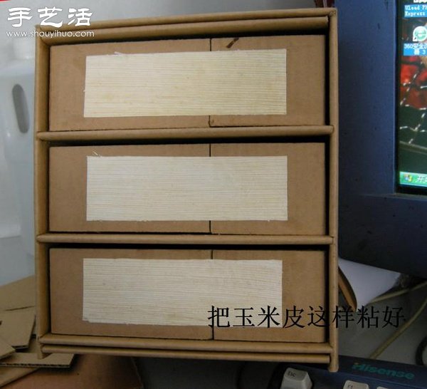 硬紙板廢物利用DIY精致收納柜 -  rpnrmr.com
